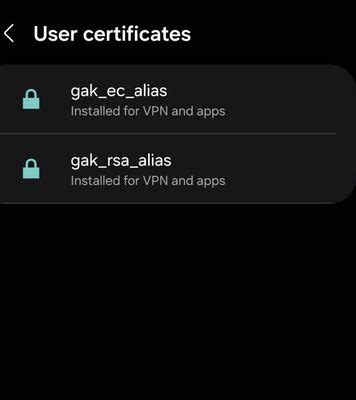 gak ec alias samsung|Solved: Odd User Certificates .